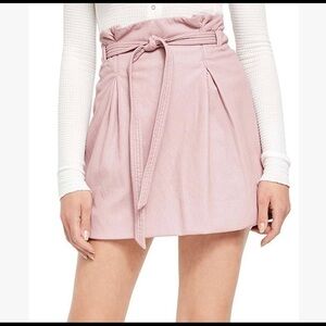 𝅺nwot Free People Mauve Payton Paperbag Mini Skirt US 6